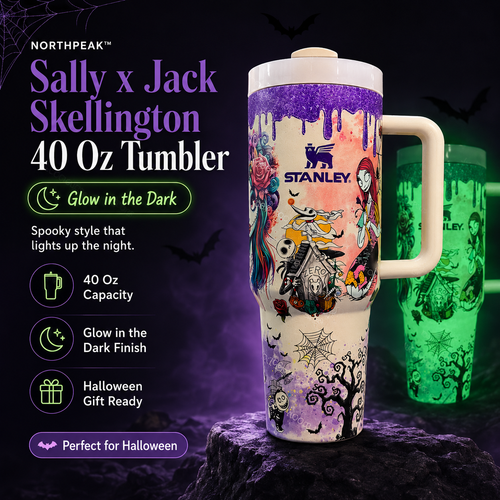NorthpeakGear™ Sally x Jack Skellington 40 Oz Tumbler